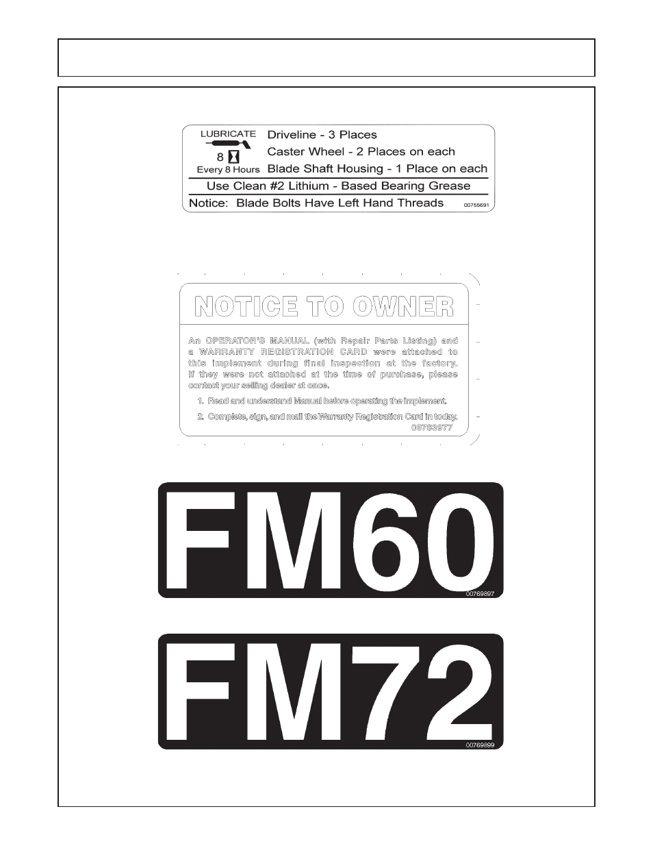 Safety | Servis-Rhino FM60/72 User Manual | Page 19 / 100