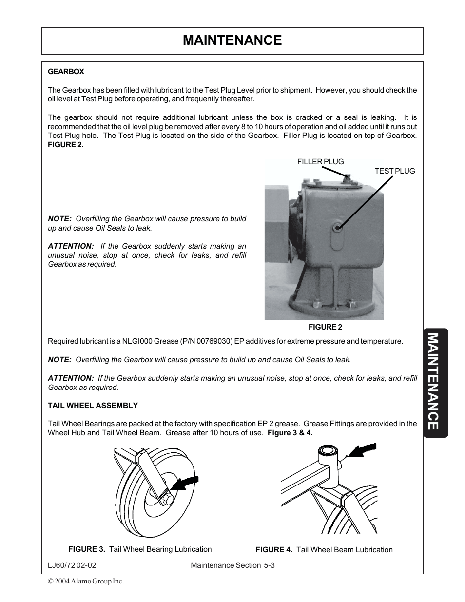 Gearbox -3 tail wheel assembly -3, Maintenance | Servis-Rhino LUMBERJACK 60/72 User Manual | Page 113 / 132