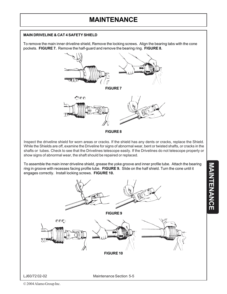 Blade -5, Maintenance | Servis-Rhino LUMBERJACK 60/72 User Manual | Page 115 / 132