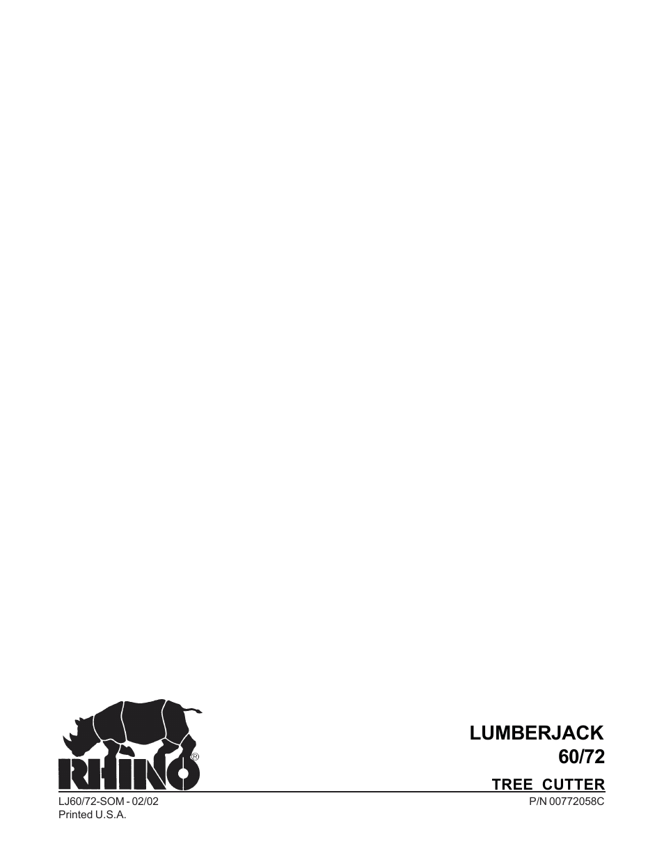 Lumberjack 60/72 | Servis-Rhino LUMBERJACK 60/72 User Manual | Page 126 / 132