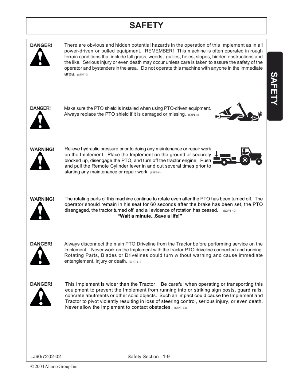 Safety | Servis-Rhino LUMBERJACK 60/72 User Manual | Page 15 / 132