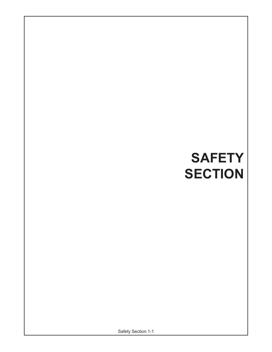 Safety section -1 | Servis-Rhino LUMBERJACK 60/72 User Manual | Page 7 / 132