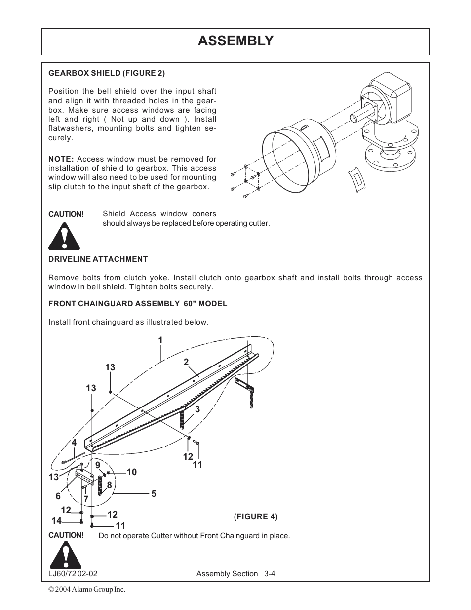 Assembly | Servis-Rhino LUMBERJACK 60/72 User Manual | Page 72 / 132
