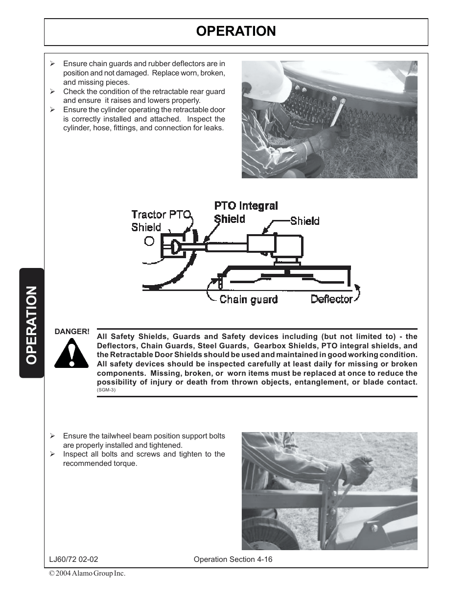 Operation, Opera tion | Servis-Rhino LUMBERJACK 60/72 User Manual | Page 90 / 132