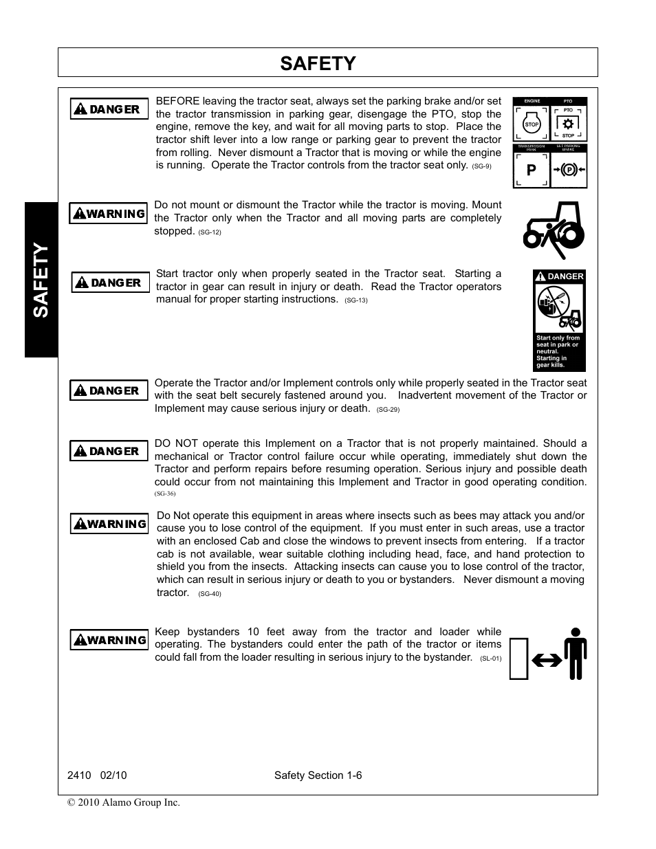 Safety | Servis-Rhino 2410 User Manual | Page 10 / 108