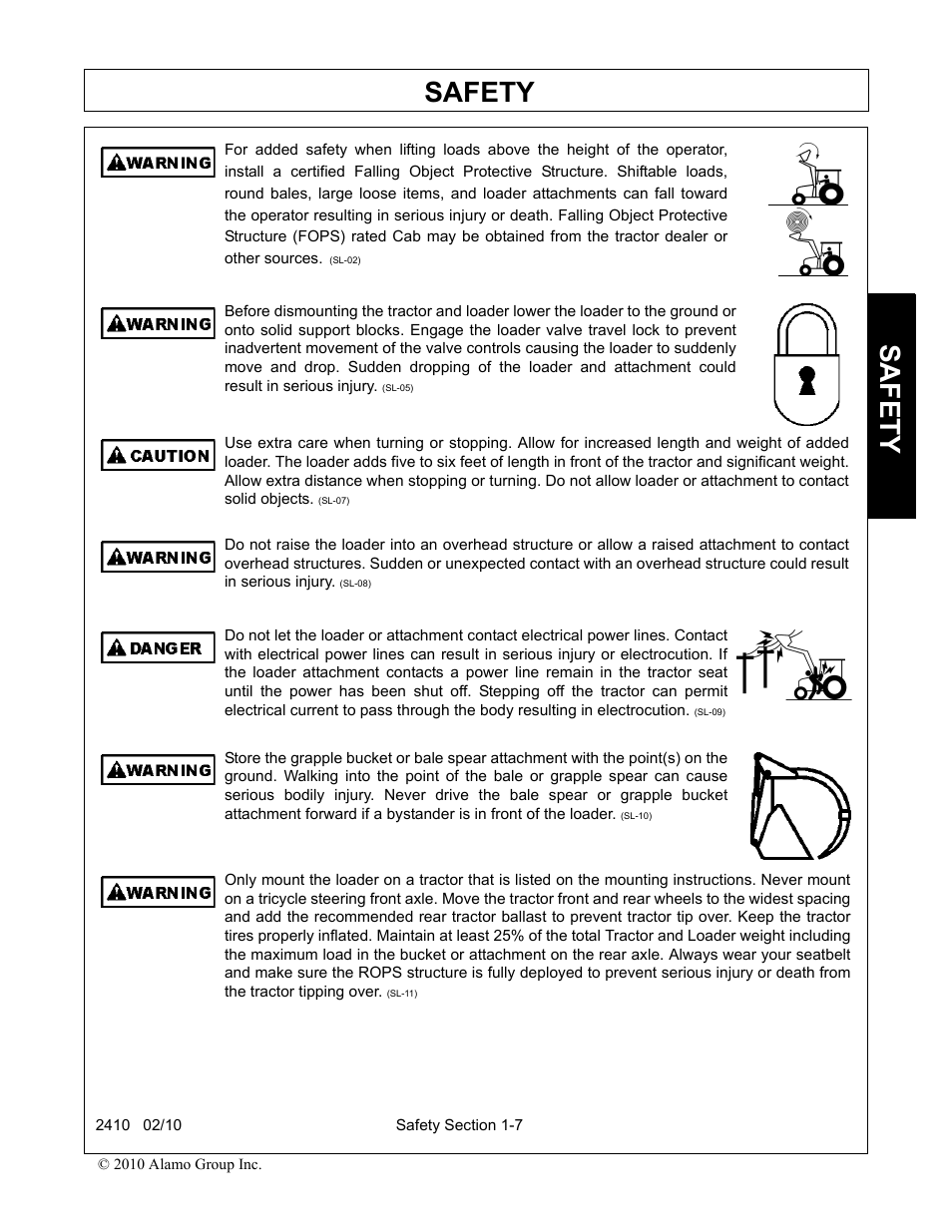 Safety | Servis-Rhino 2410 User Manual | Page 11 / 108