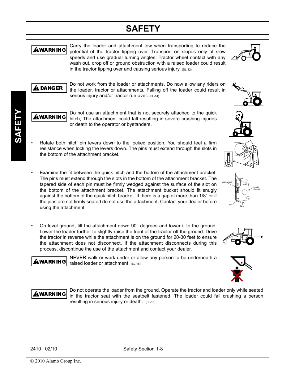 Safety | Servis-Rhino 2410 User Manual | Page 12 / 108