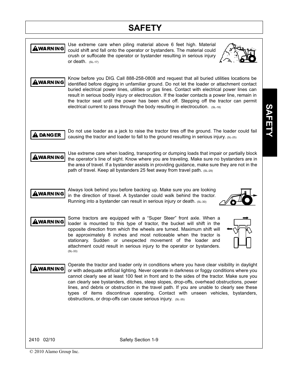 Safety | Servis-Rhino 2410 User Manual | Page 13 / 108