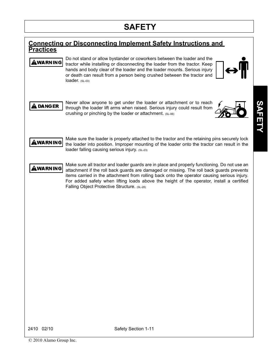 Safety | Servis-Rhino 2410 User Manual | Page 15 / 108