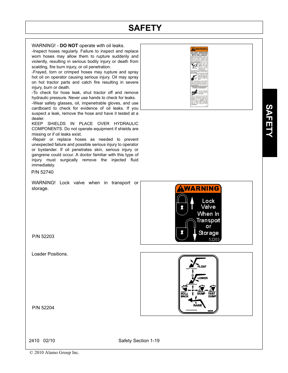 Safety | Servis-Rhino 2410 User Manual | Page 23 / 108