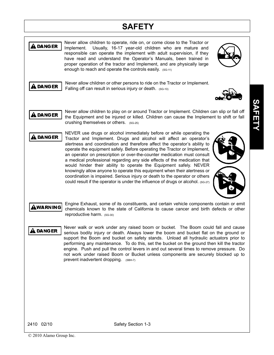 Safety | Servis-Rhino 2410 User Manual | Page 7 / 108