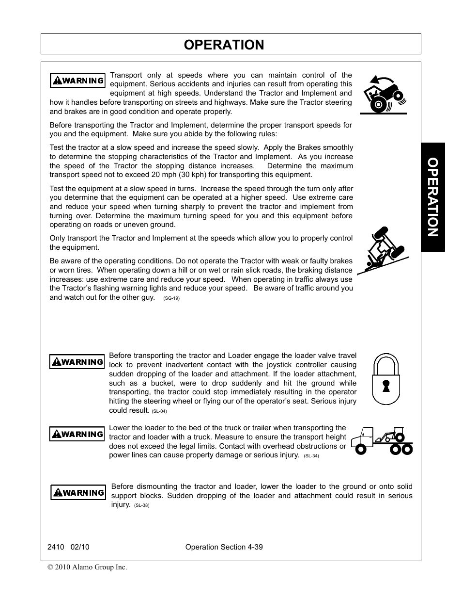 Operation, Opera t ion | Servis-Rhino 2410 User Manual | Page 87 / 108