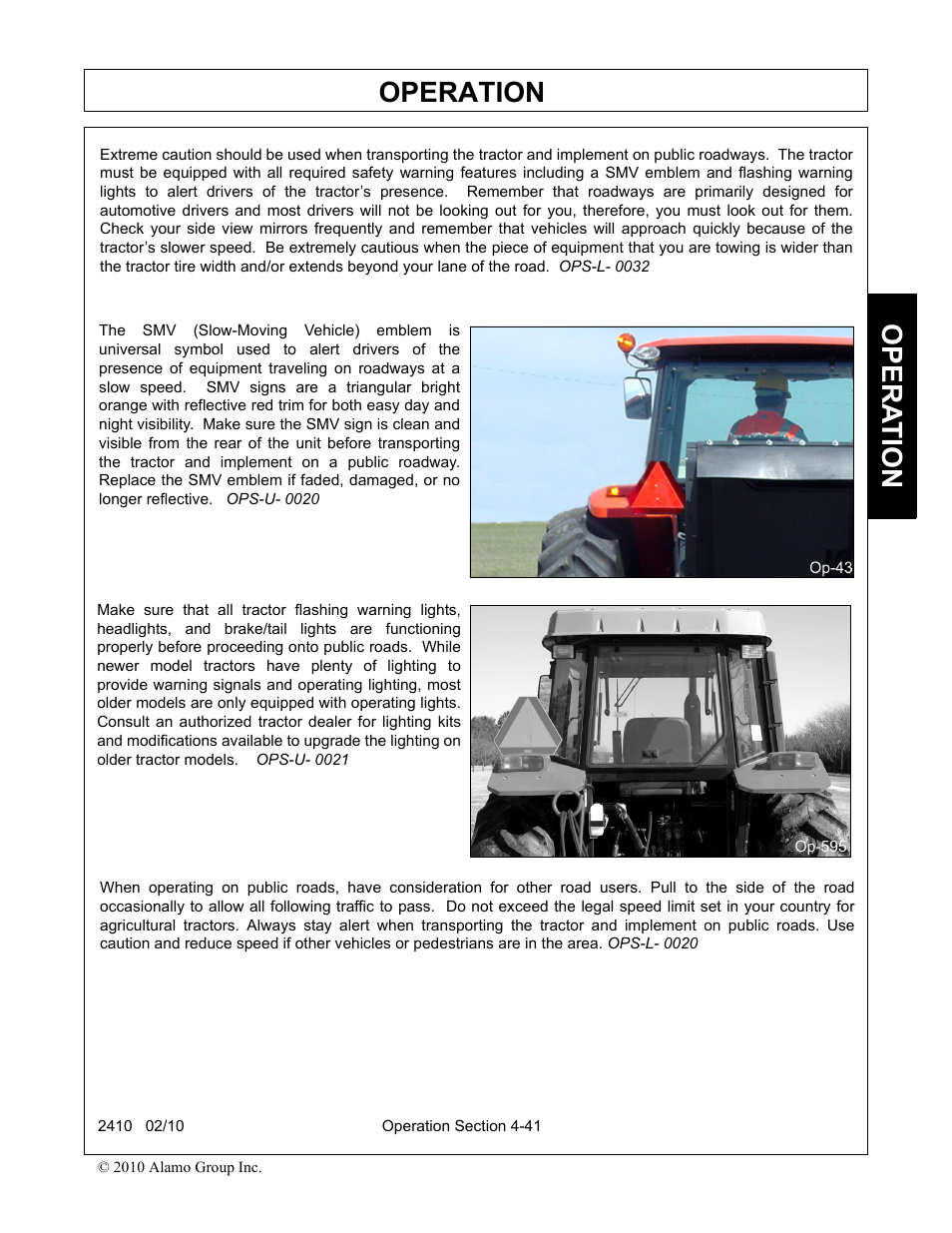 Operation, Opera t ion | Servis-Rhino 2410 User Manual | Page 89 / 108