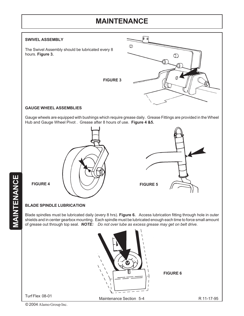 Maintenance | Servis-Rhino TURF FLEX P/N 00763618C User Manual | Page 104 / 114