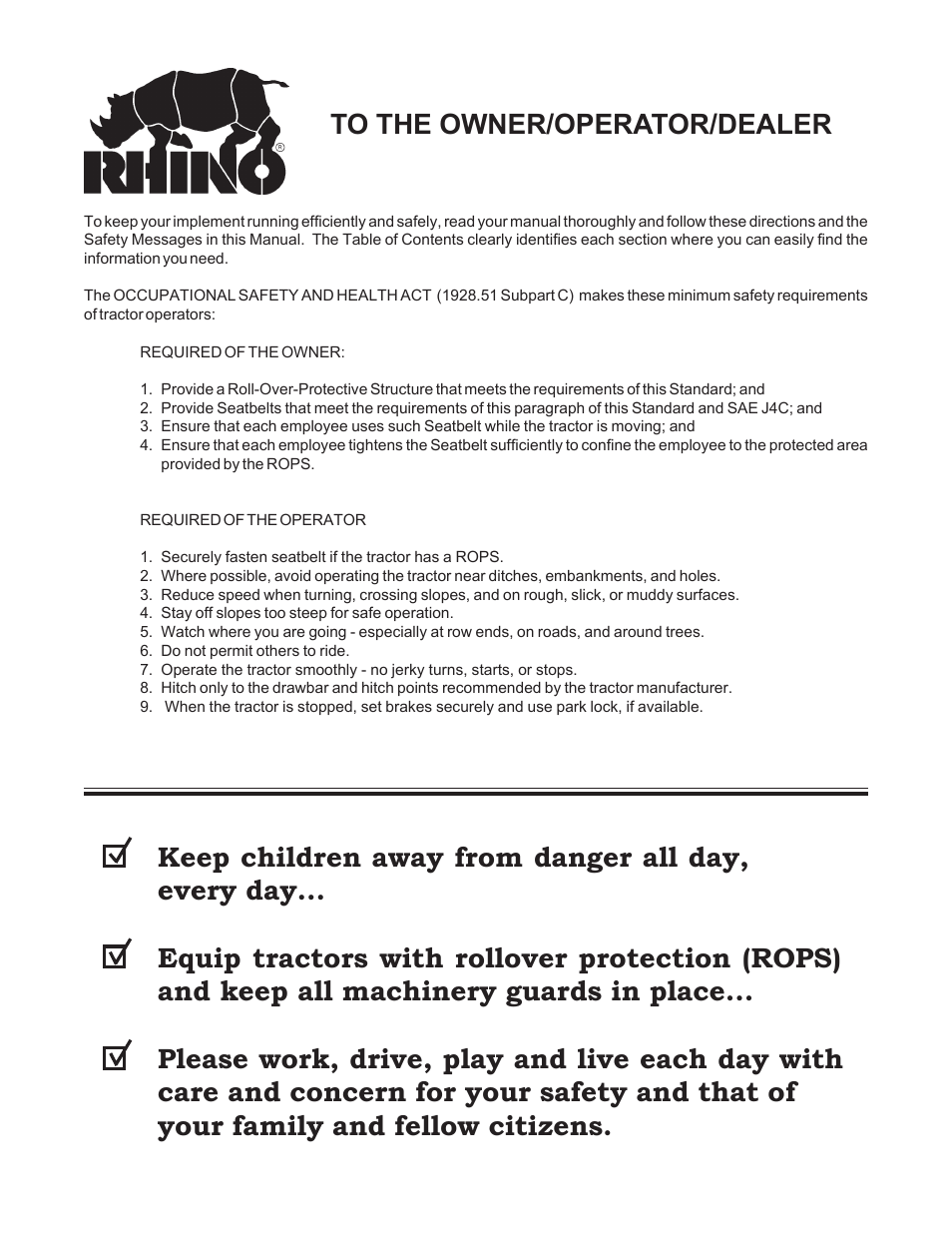 Servis-Rhino TURF FLEX P/N 00763618C User Manual | Page 113 / 114