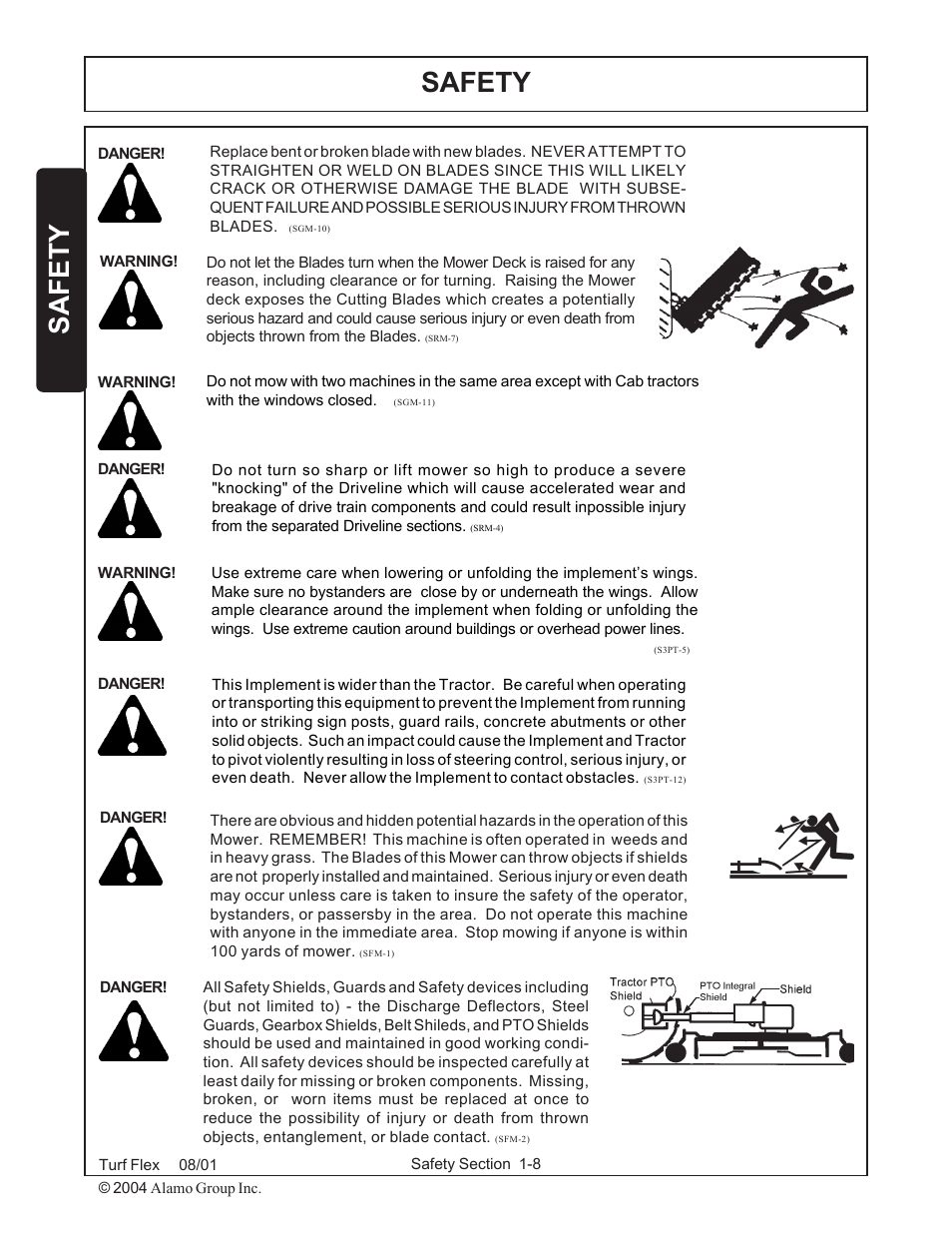 Safety | Servis-Rhino TURF FLEX P/N 00763618C User Manual | Page 14 / 114