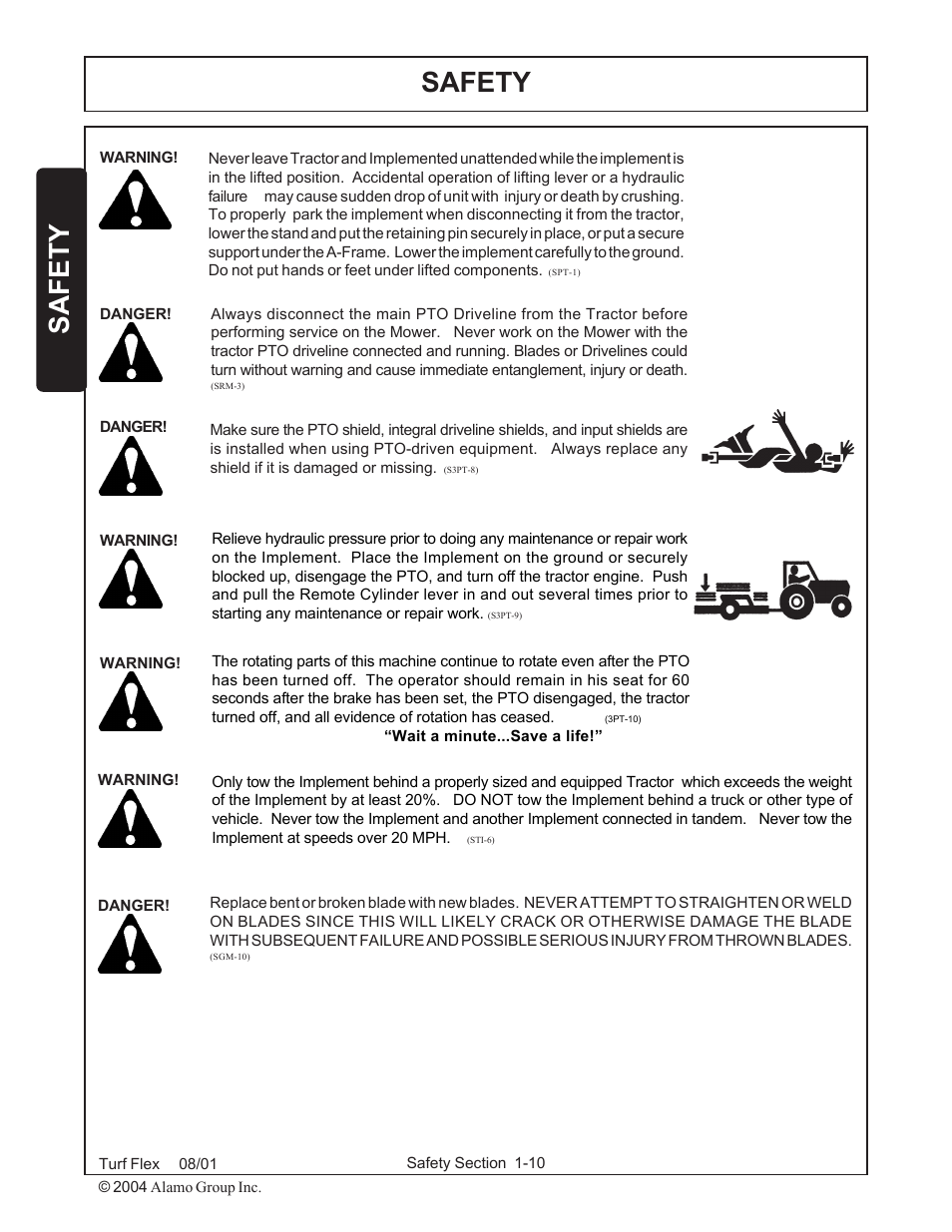 Safety | Servis-Rhino TURF FLEX P/N 00763618C User Manual | Page 16 / 114