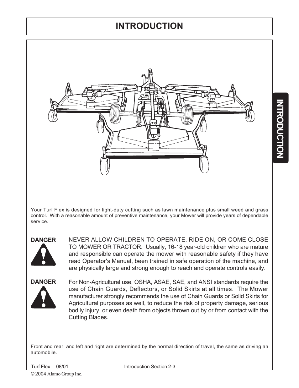 Introduction | Servis-Rhino TURF FLEX P/N 00763618C User Manual | Page 73 / 114