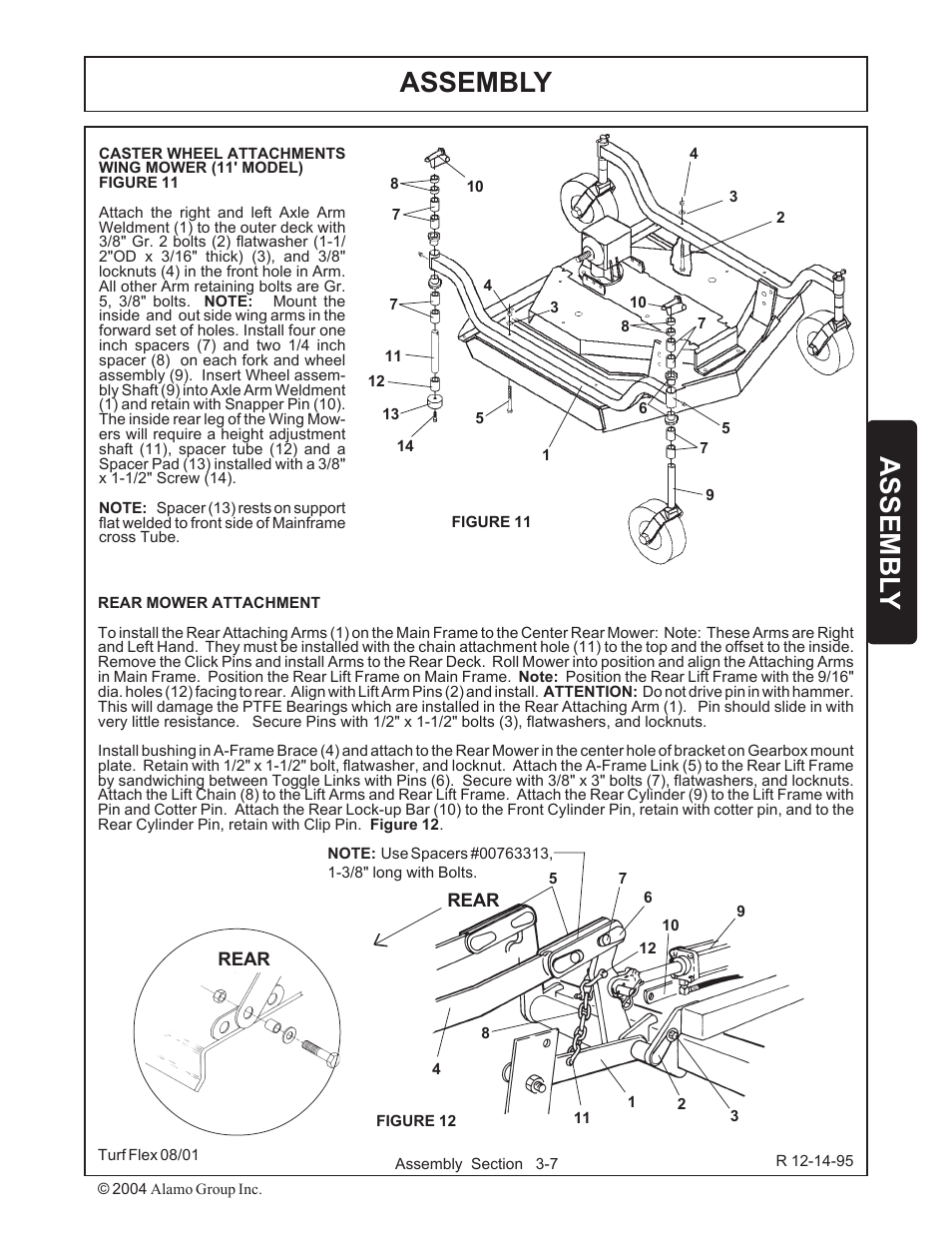 Rear mower attachment -7, Assembly, Assembl y | Servis-Rhino TURF FLEX P/N 00763618C User Manual | Page 81 / 114
