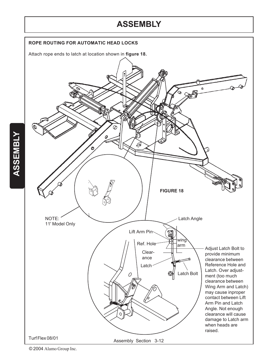 Rope routing for automatic head lock -12, Assembly, Assembl y | Servis-Rhino TURF FLEX P/N 00763618C User Manual | Page 86 / 114