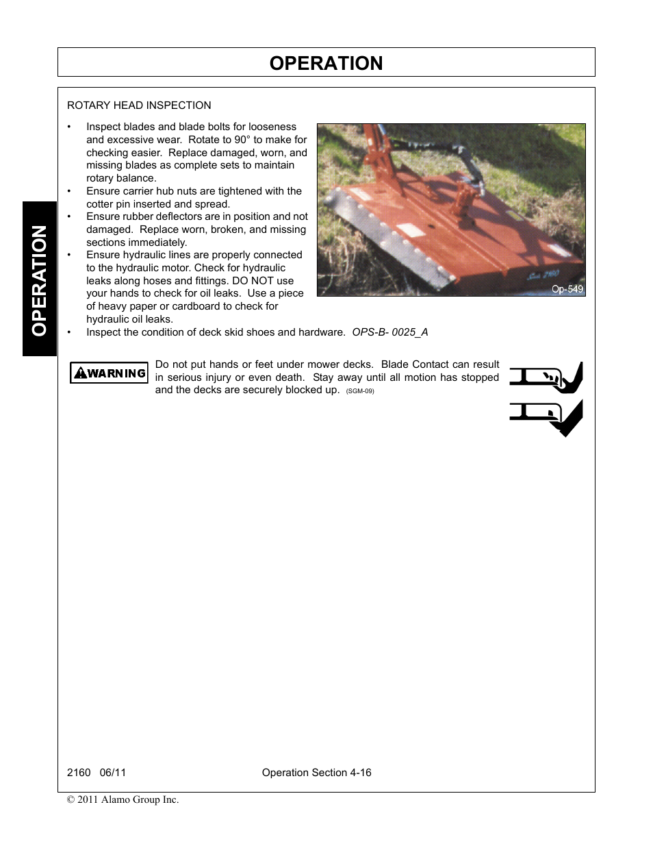Operation, Opera t ion | Servis-Rhino BOOM ROTARY MOWER 2160 User Manual | Page 126 / 204