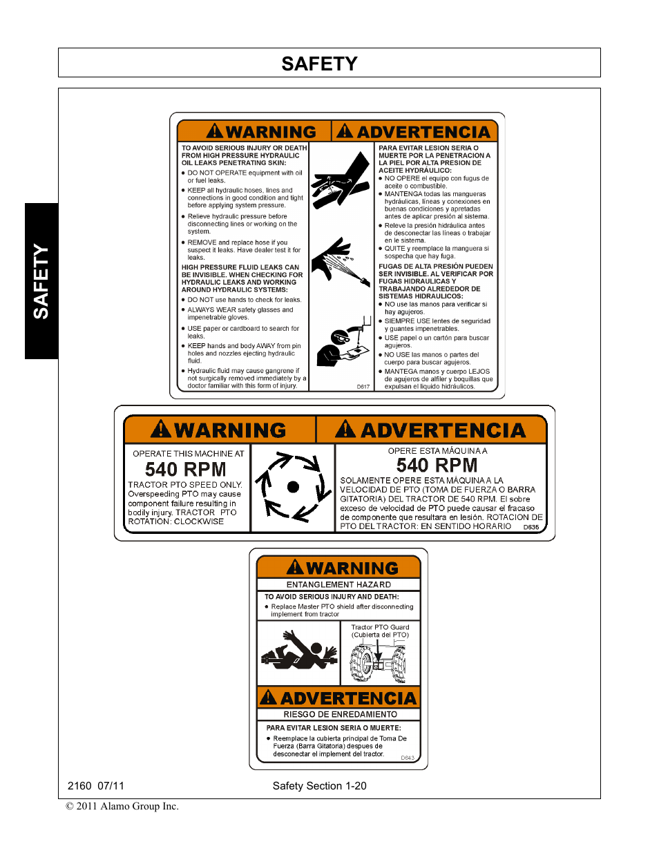 Safety | Servis-Rhino BOOM ROTARY MOWER 2160 User Manual | Page 28 / 204