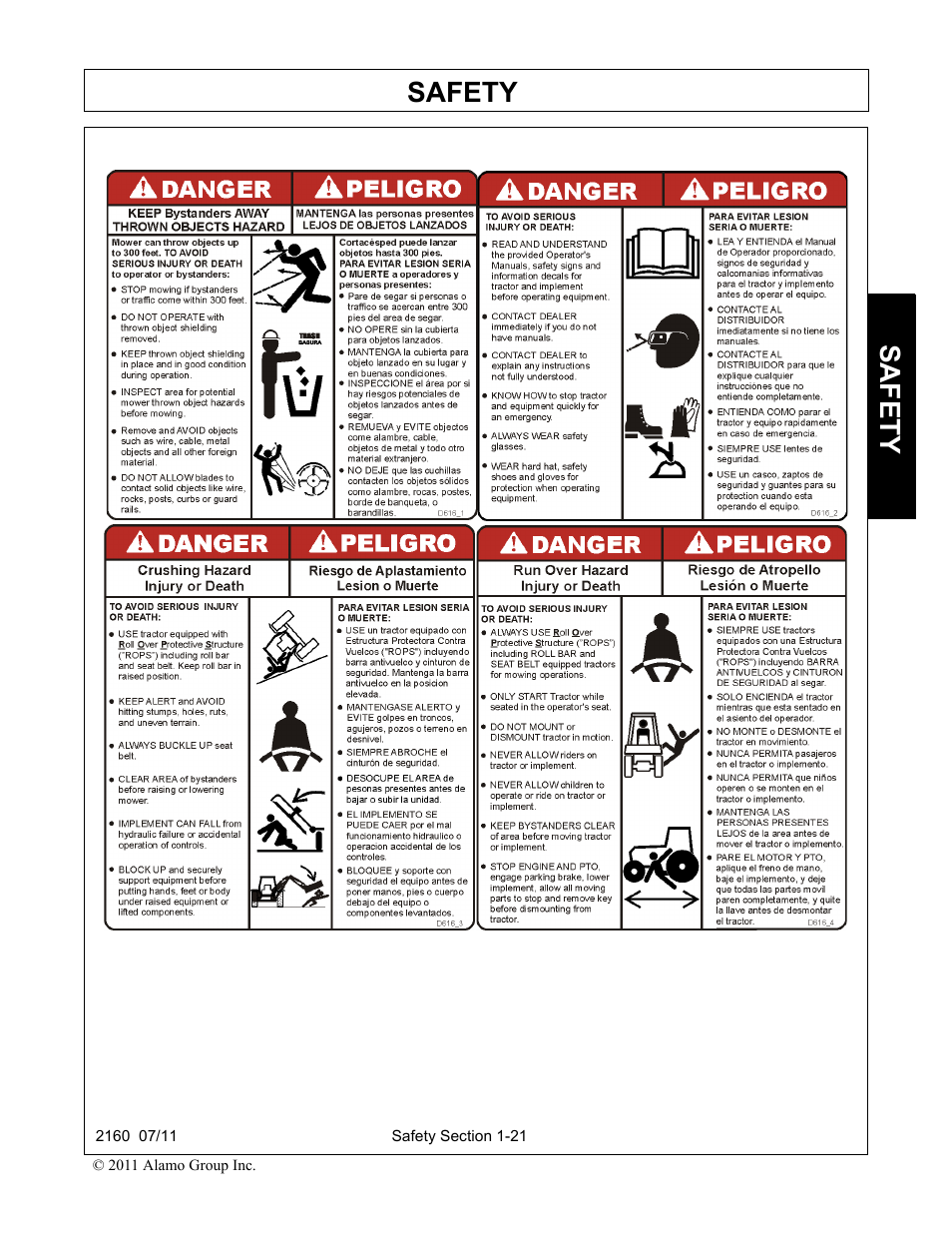 Safety | Servis-Rhino BOOM ROTARY MOWER 2160 User Manual | Page 29 / 204