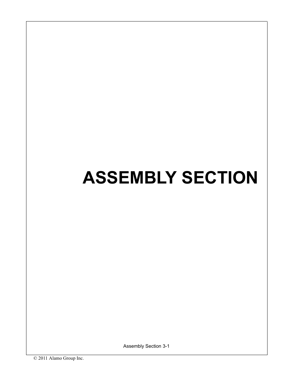 Assembly section, Assembly section -1 | Servis-Rhino BOOM ROTARY MOWER 2160 User Manual | Page 95 / 204