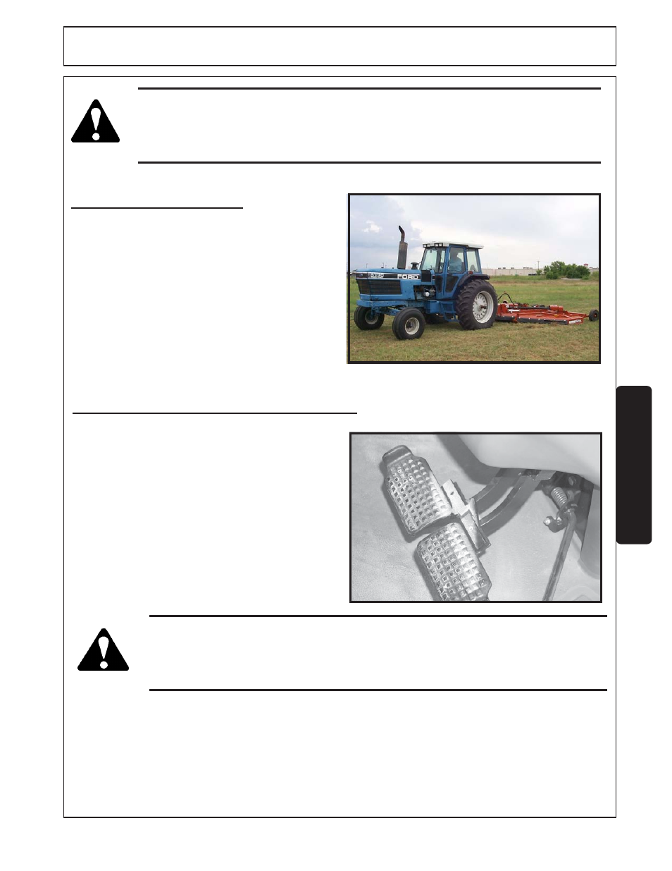 1) starting the tractor -23, 2) brake and differential lock setting -23, Operation | 1 starting the tractor, 2 brake and differential lock setting | Servis-Rhino SR15M User Manual | Page 107 / 152