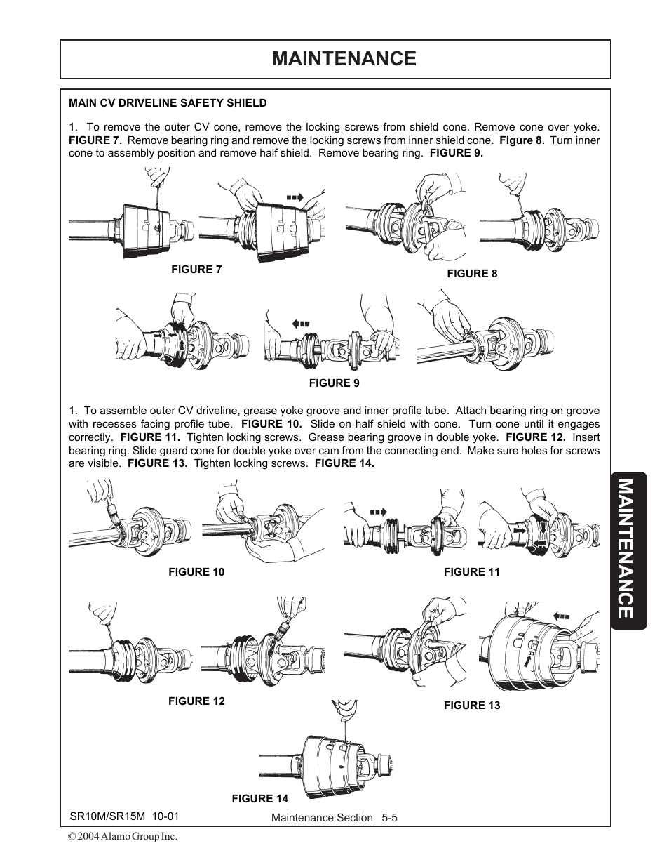 Protective shields -5, Maintenance | Servis-Rhino SR15M User Manual | Page 133 / 152