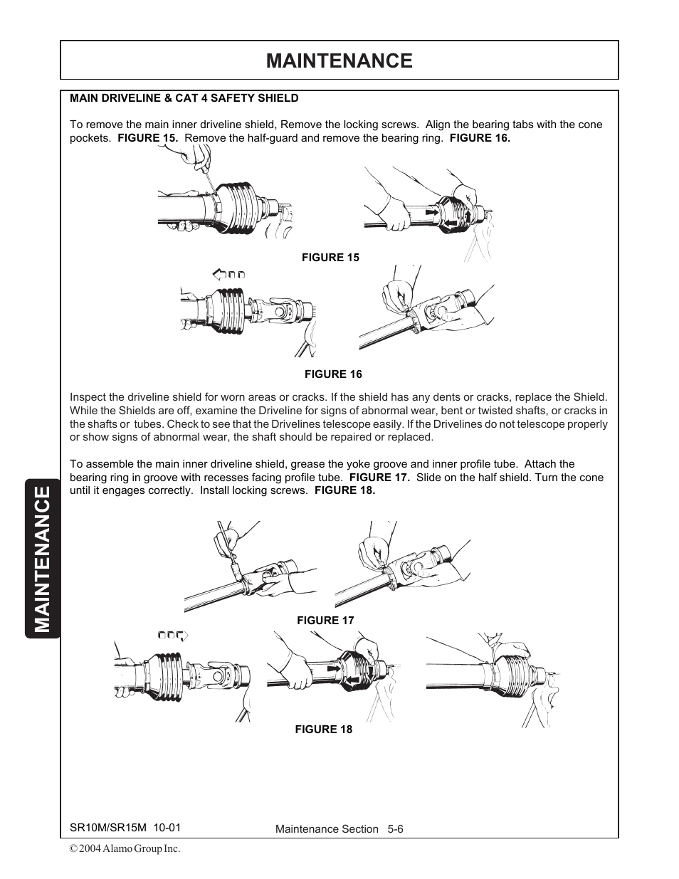 Maintenance | Servis-Rhino SR15M User Manual | Page 134 / 152