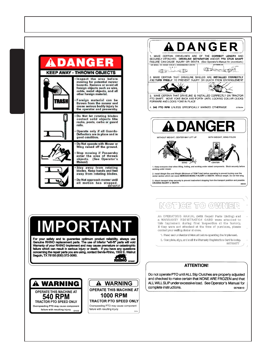 Safety | Servis-Rhino SR15M User Manual | Page 22 / 152