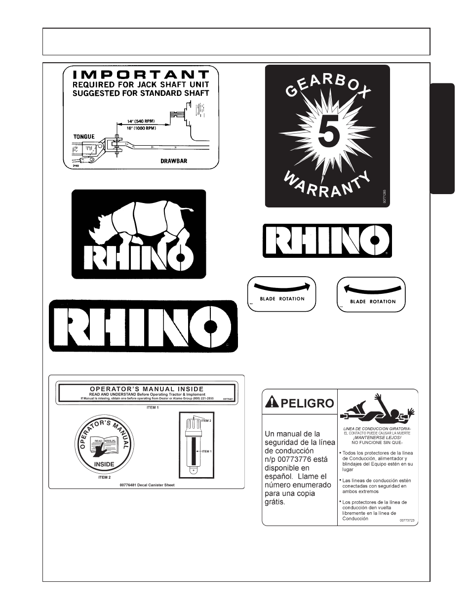 Safety | Servis-Rhino SR15M User Manual | Page 23 / 152