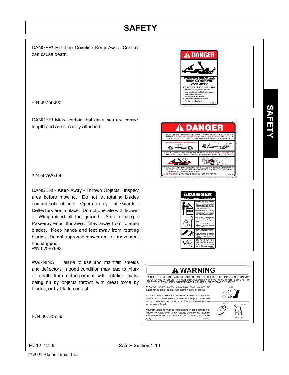 Safety | Servis-Rhino RC-12 User Manual | Page 23 / 94