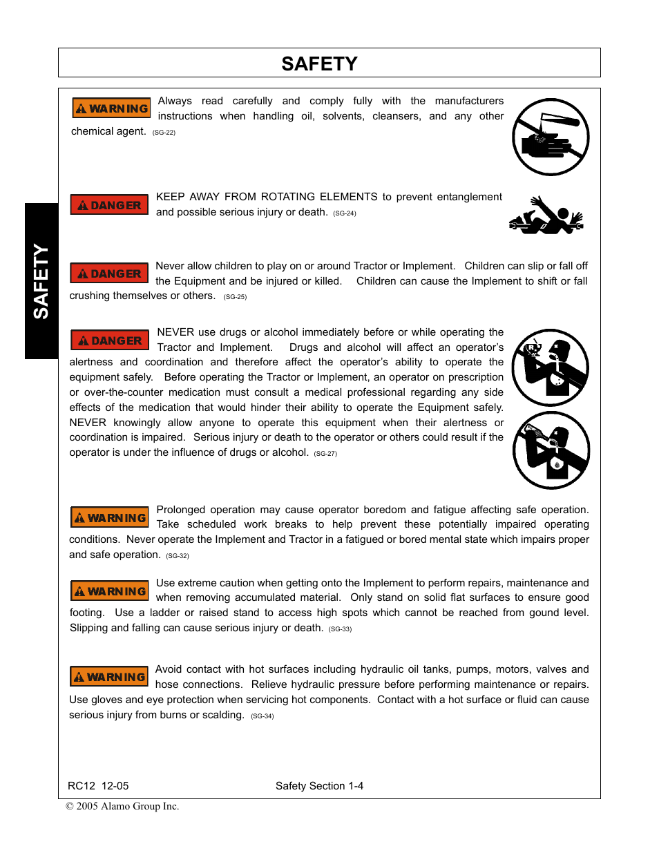 Safety | Servis-Rhino RC-12 User Manual | Page 8 / 94