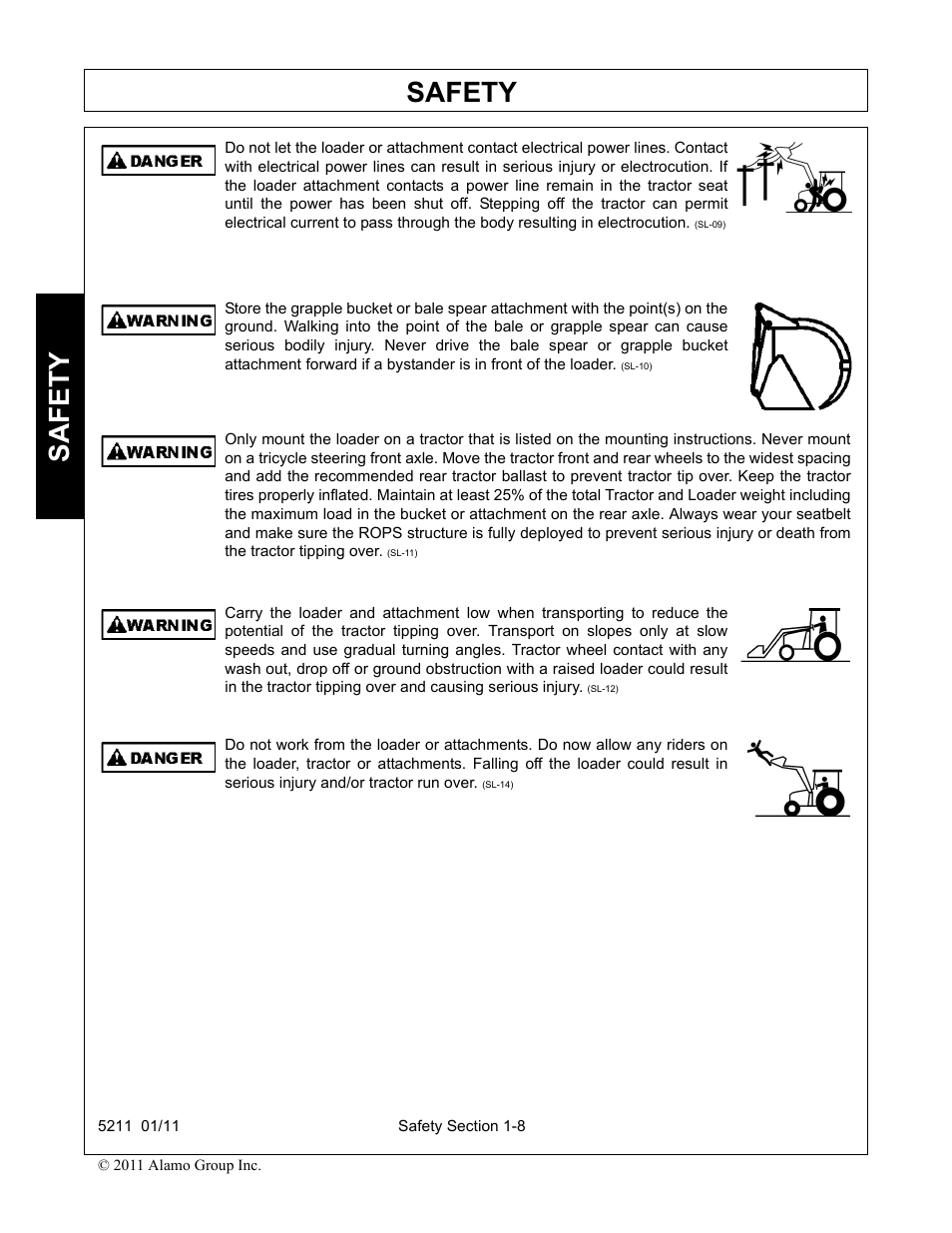 Safety | Servis-Rhino 5211 User Manual | Page 12 / 108