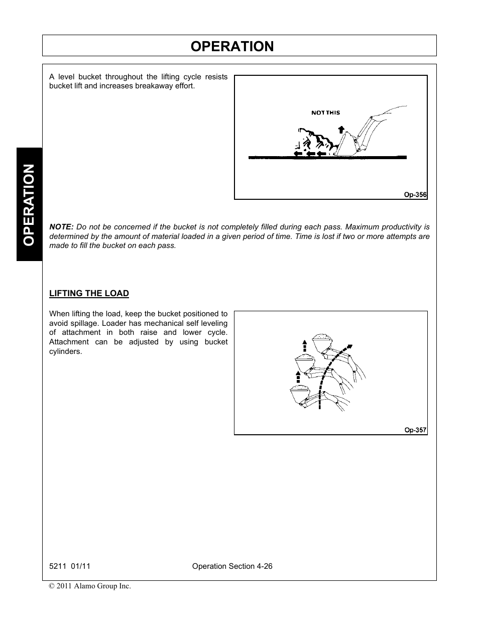 Lifting the load, Operation, Opera t ion | Servis-Rhino 5211 User Manual | Page 74 / 108
