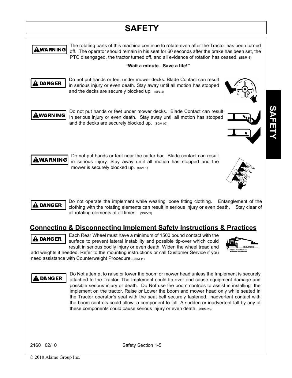 Safety | Servis-Rhino 2160 User Manual | Page 11 / 152