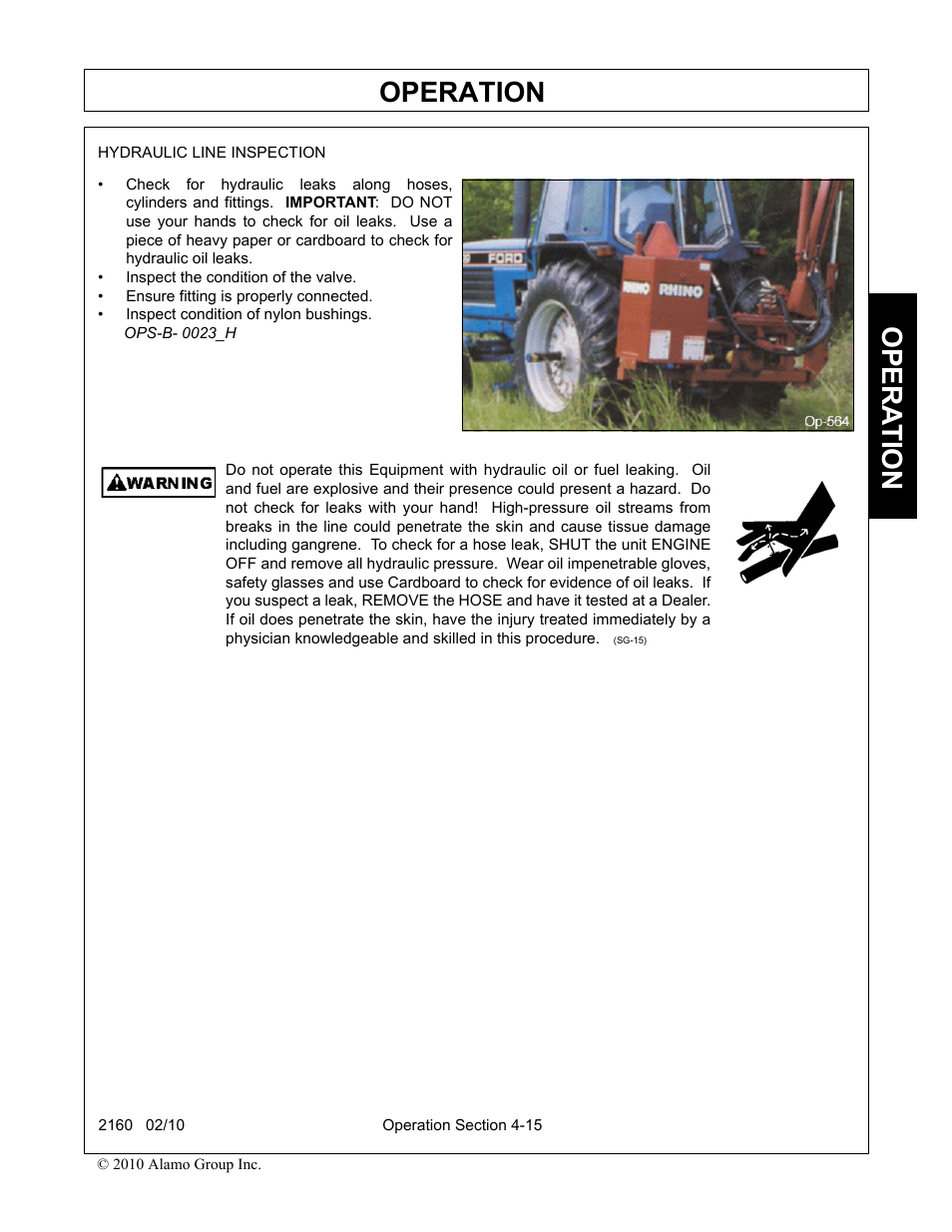 Operation, Opera t ion | Servis-Rhino 2160 User Manual | Page 113 / 152