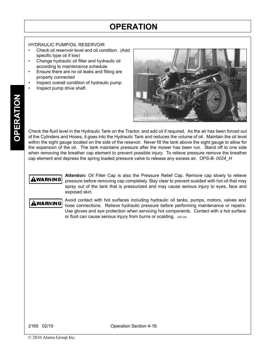 Operation, Opera t ion | Servis-Rhino 2160 User Manual | Page 114 / 152