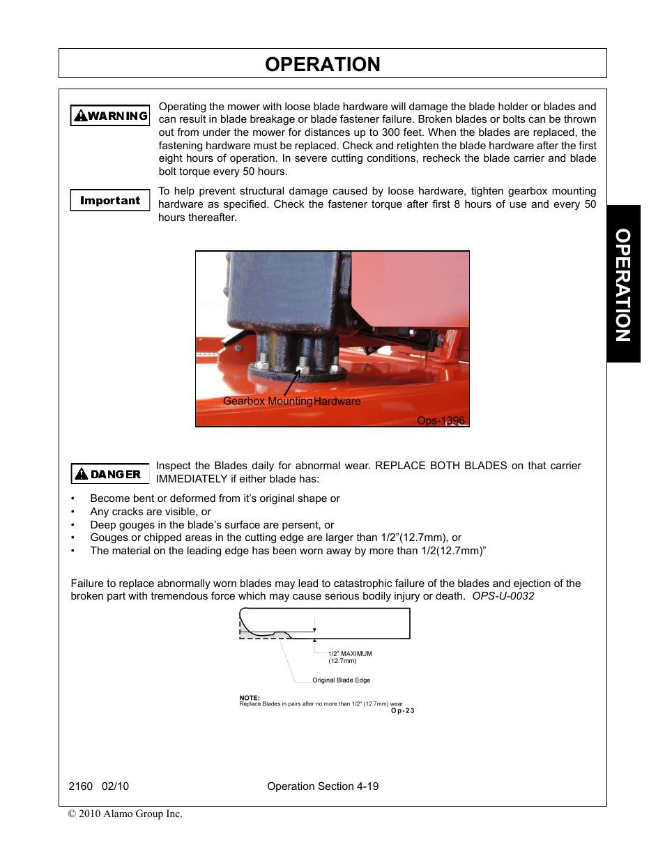 Operation, Opera t ion | Servis-Rhino 2160 User Manual | Page 117 / 152