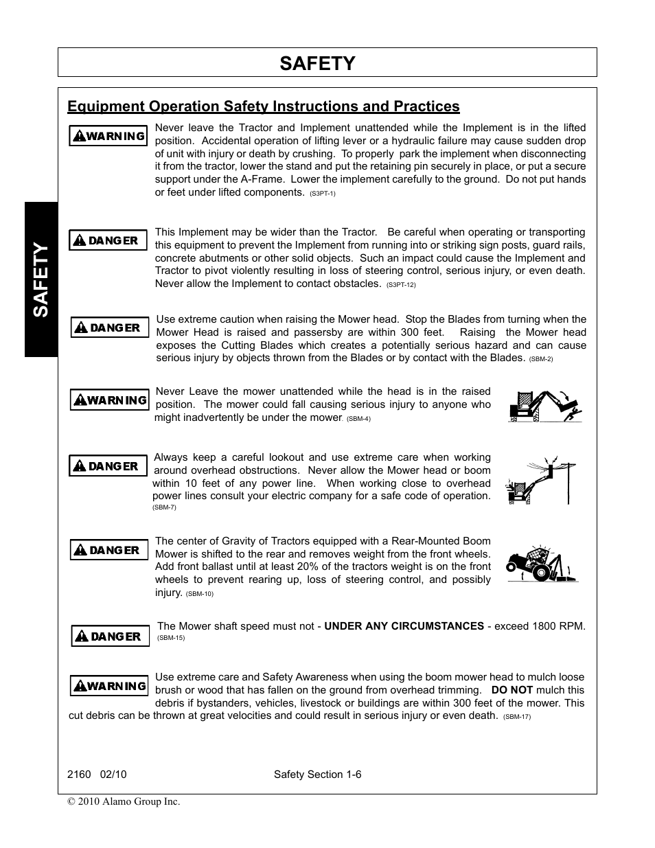 Safety | Servis-Rhino 2160 User Manual | Page 12 / 152
