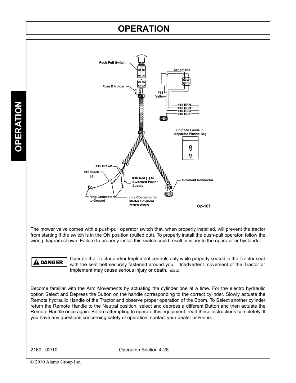 Operation, Opera t ion | Servis-Rhino 2160 User Manual | Page 126 / 152