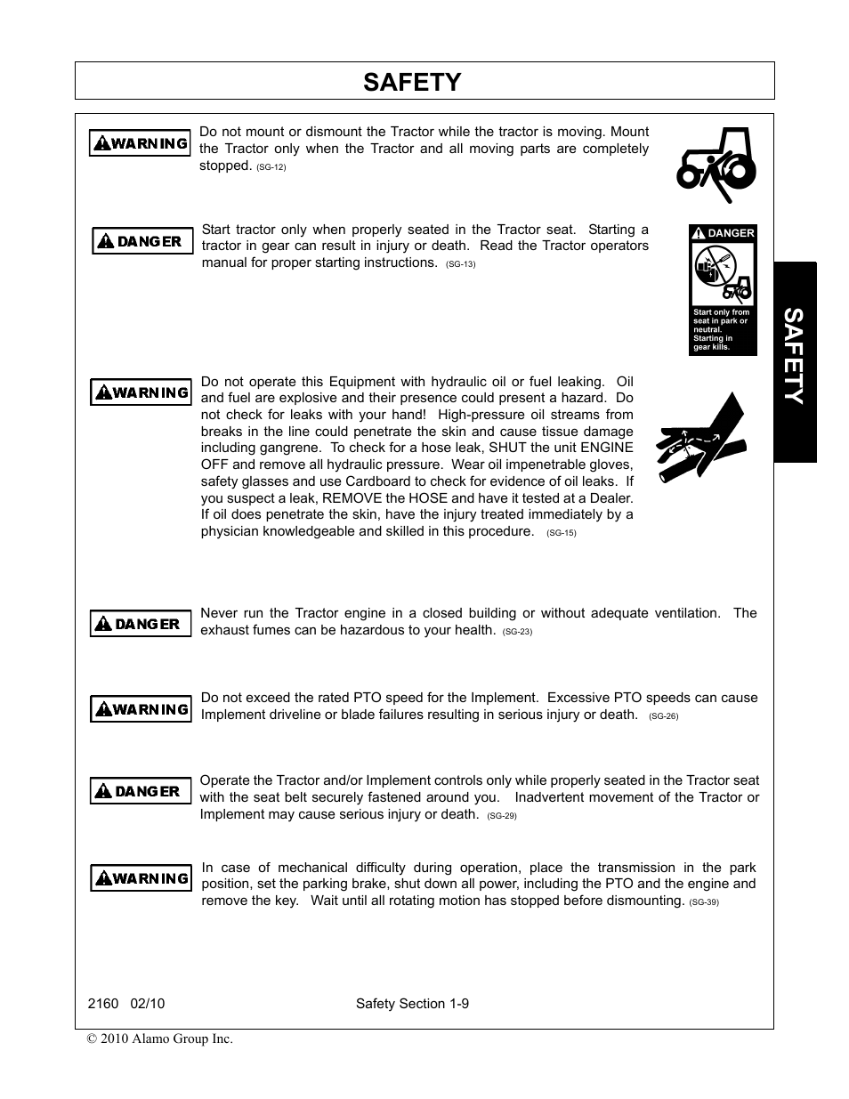 Safety | Servis-Rhino 2160 User Manual | Page 15 / 152
