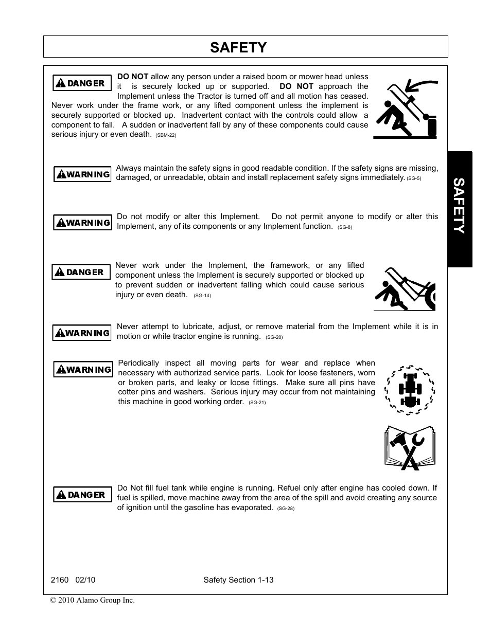 Safety | Servis-Rhino 2160 User Manual | Page 19 / 152