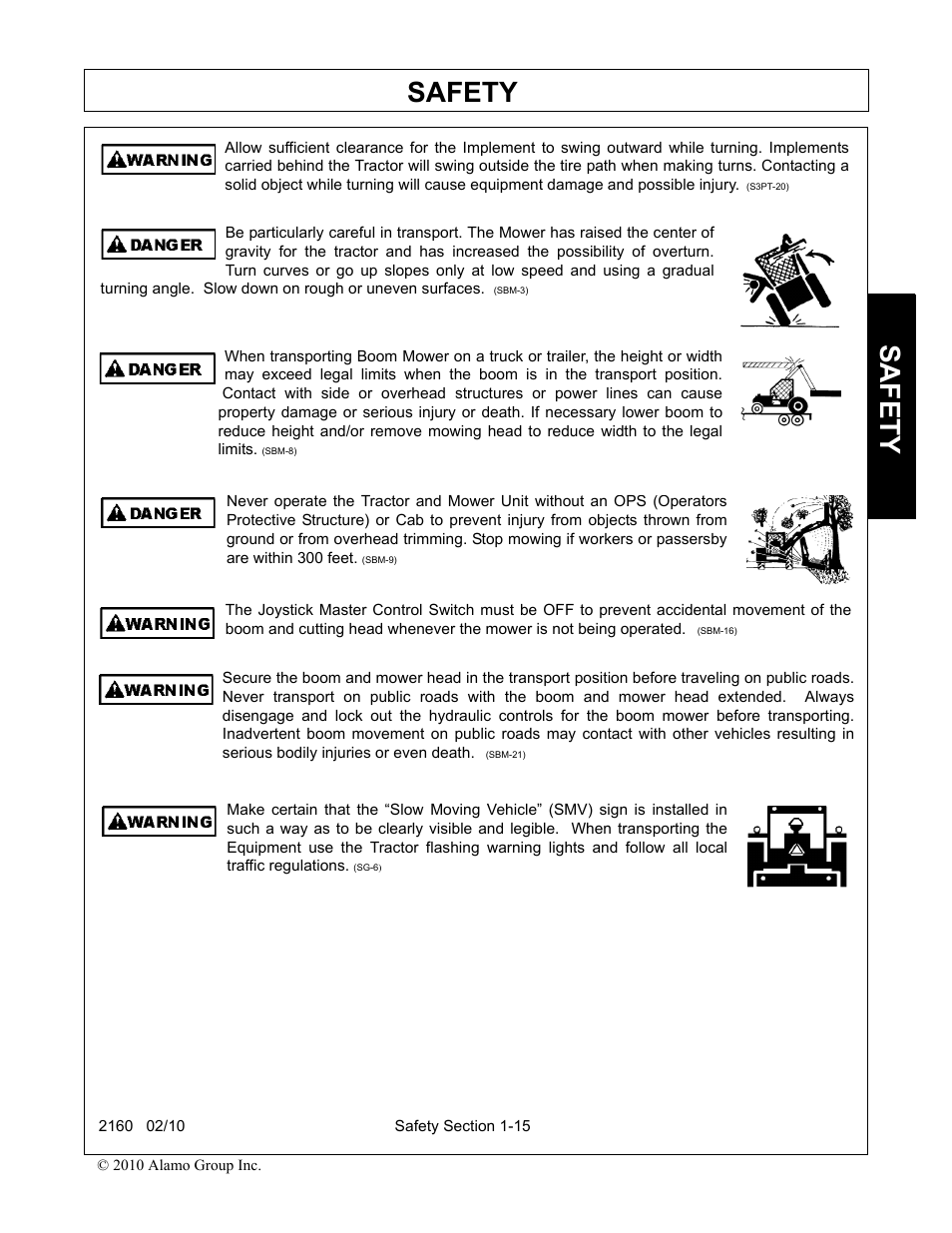 Safety | Servis-Rhino 2160 User Manual | Page 21 / 152