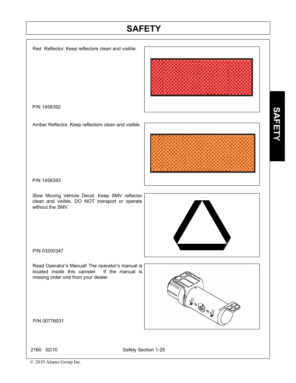 Safety | Servis-Rhino 2160 User Manual | Page 31 / 152