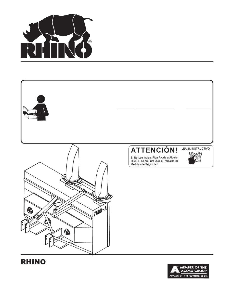 Servis-Rhino 7600A User Manual | 23 pages