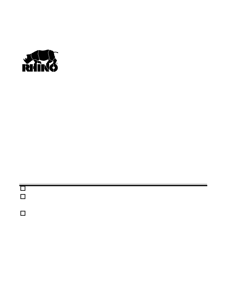 To the owner/operator/dealer | Servis-Rhino RHINO EC72 User Manual | Page 143 / 144