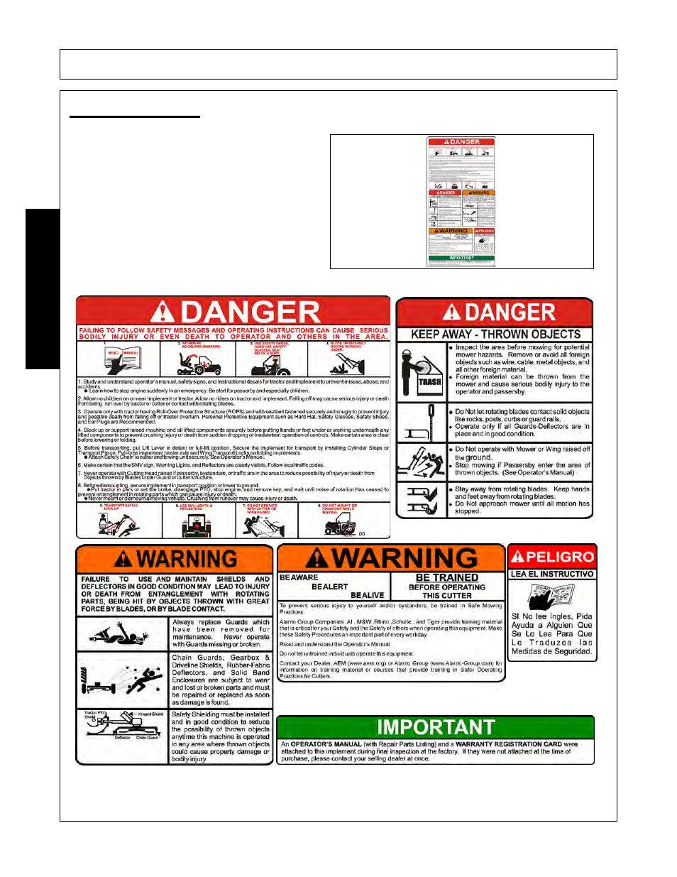 Decal description, Decal description -18, Safety | Servis-Rhino RHINO EC72 User Manual | Page 24 / 144